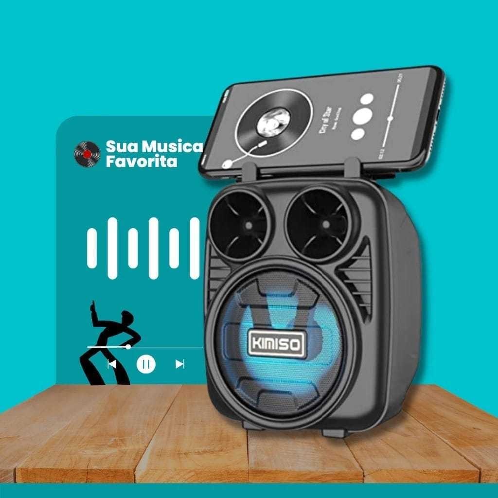 Caixa de Som Bluetooth Potente Radio Fm Recarregável Sem fio KTS