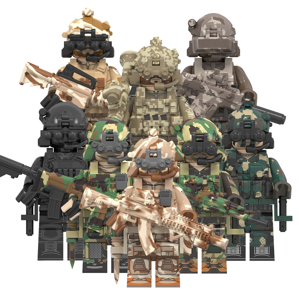 WM6147 Serviço Aéreo Especial KSK Alpha Wild Child Special Forces Snow Leopard Commando Blocos De Construção Do Selo Da Marinha Brinquedos