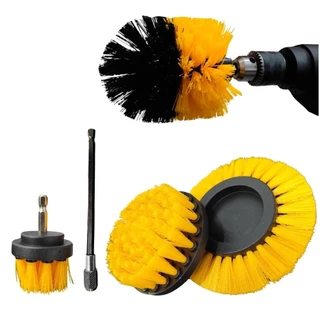 Kit 5 Escovas Limpeza Box Sofas Tapetes Estofados Banheiro Para Parafusadeira