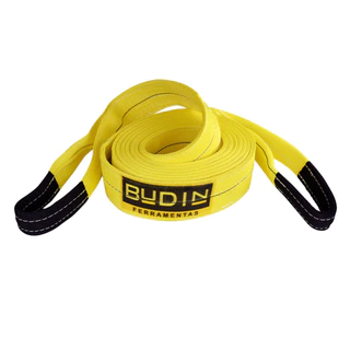 Cinta Fita para Reboque e Arraste Budin - 30 Toneladas - 5 Metros - Para Puxar Carros, Veículos Off-road 4x4