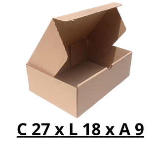100 Caixa de Papelão 27x18x9 cm N.06 para Correio Sedex Pac de Envios para Portão e Muro, Pequena, Grande, Mini Caixinhas para Lembrancinhas
