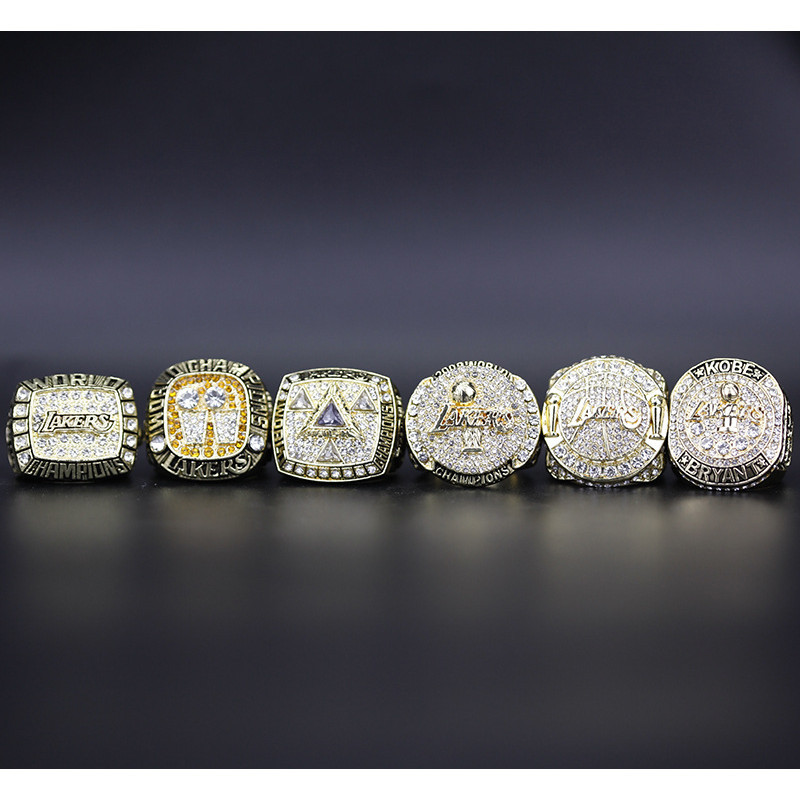Los Angeles Lakers Conjunto de 6 anéis Kobe aposentado