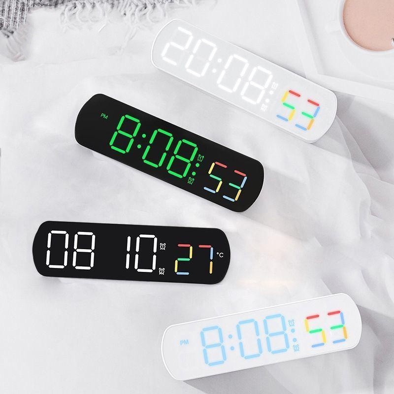 Relógio Eletrônico SAM Digital LED 12/24H Para Decoração Da Sala De Estar Do Escritório