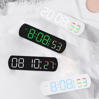 Relógio Eletrônico SAM Digital LED 12/24H Para Decoração Da Sala De Estar Do Escritório