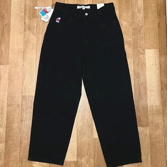 2024 novo hip-hop americano jeans folgados retrô Harajuku calça de