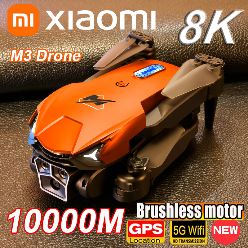 Drone GPS 8K HD avec Caméra 3 batteries, 5G WIFI FPV, Moteur Sans Balais, Évitement Obstacles