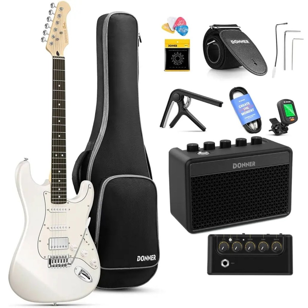 Kit Completo Guitarra Donner Polar DST-152 | Shopee Brasil