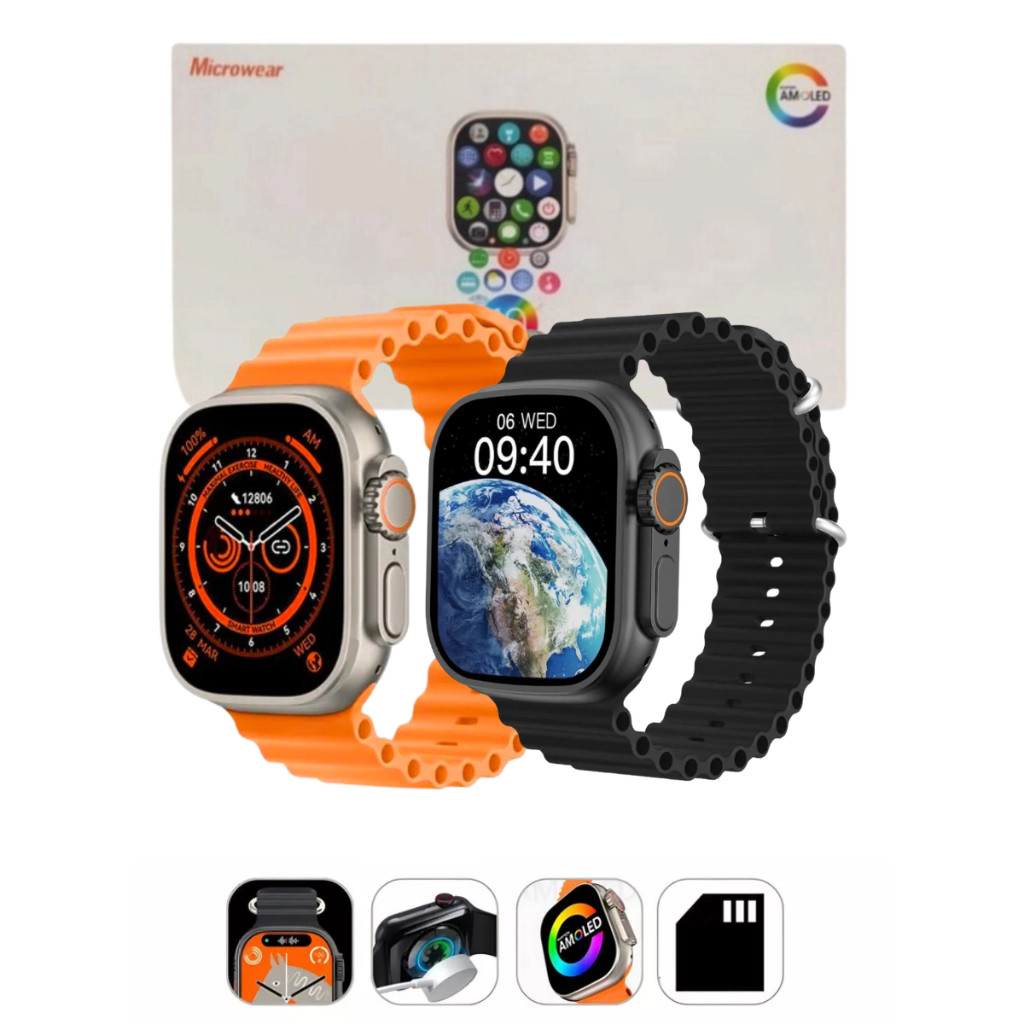 Relógio Smartwatch W69+ Plus Microwear Tela Amoled Serie 10 + Envio ...