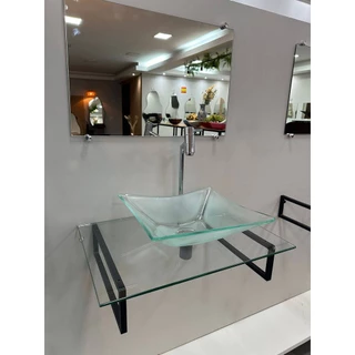 Gabinete De Vidro Banheiro Tampo Lavatório Pia 40x40cm 50x40cm 60x40cm PPR Cores em Oferta na Shopee