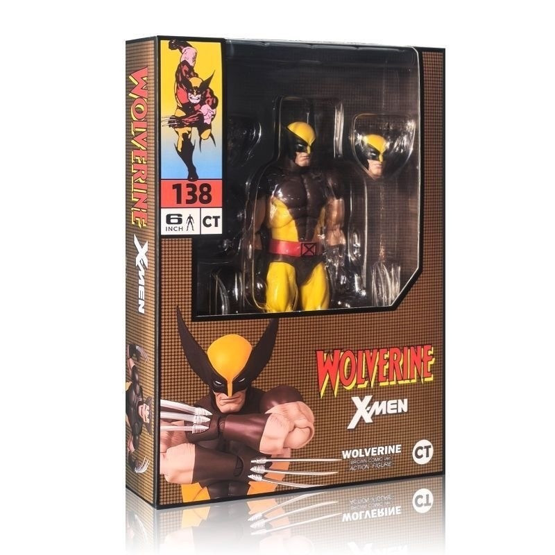 Desenho de ação Wolverine Mafex 096 versão em quadrinhos modelo