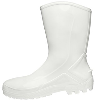 Bota em PVC branca cano médio com forro - 110VFLEXF BR - Marluvas