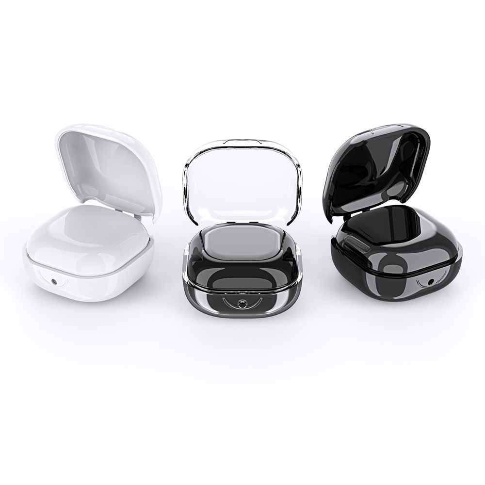 Capa Minimalista Transparente Para Samsung Galaxy Buds 2/FE/2 Pro/Live Conjoined body Cover Com Ganchos Protetora Multicolor De Silicone Earbuds