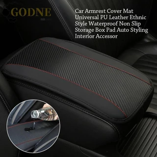 GODNESSFO Almofada Para Caixa De Armazenagem , Resistente Ao Desgaste E À Prova D'água O Braço Do Carro , Creative Universal Non Slip PU Leather Car Accessories