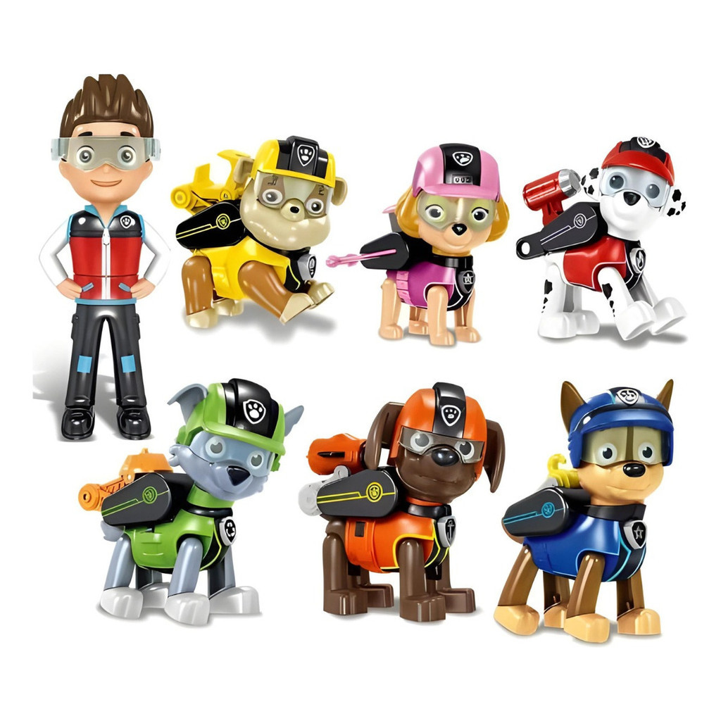 Bonecos Patrulha Canina Kit - 7 Personagens Articulados Paw | Shopee Brasil