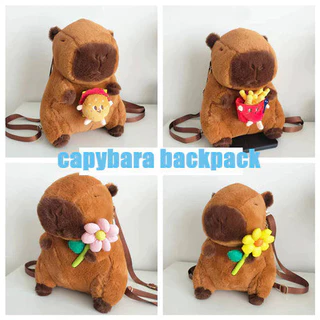 Boneca Capivara Mochila De Pelúcia Cartoon Bolsa Escolar Saco Animal Crossbody