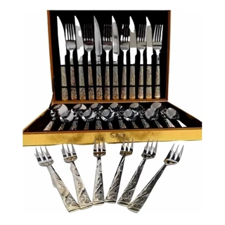 Kit Faqueiro Maleta De Talheres Inox 30 Peças