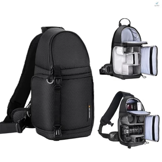 K & F CONCEPT Bolsa Para Câmera Sling Bag À Prova De Choque 10L Capacidade Mensageiro DSLR/SLR/Mirrorless Com Re