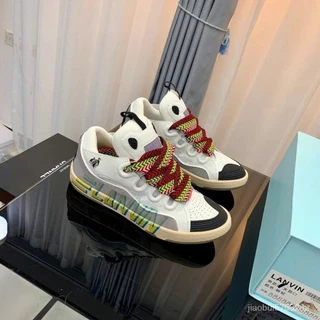 2023 New LANVIN Langfan Gump Sapatos Sujos Casais Lazer Sports Zebra Standard Training Shoes Alta qualidade