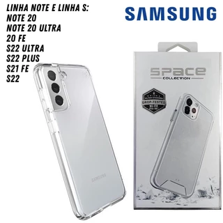 Capinha Space Compativel Com Samsung Galaxy Collection Clear Linha S20 S21FE S22 Plus Ultra Note 20 Note 20 Ultra - Linha Premium