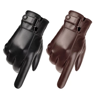 Luvas De Inverno Para Homens Couro Genuínas Ciclismo Ao Ar Livre Motocicleta HHBRAX3270