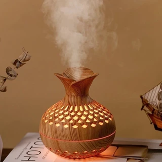 LED mini vaso de madeira umidificador de ar luz umidificador em Oferta na Shopee