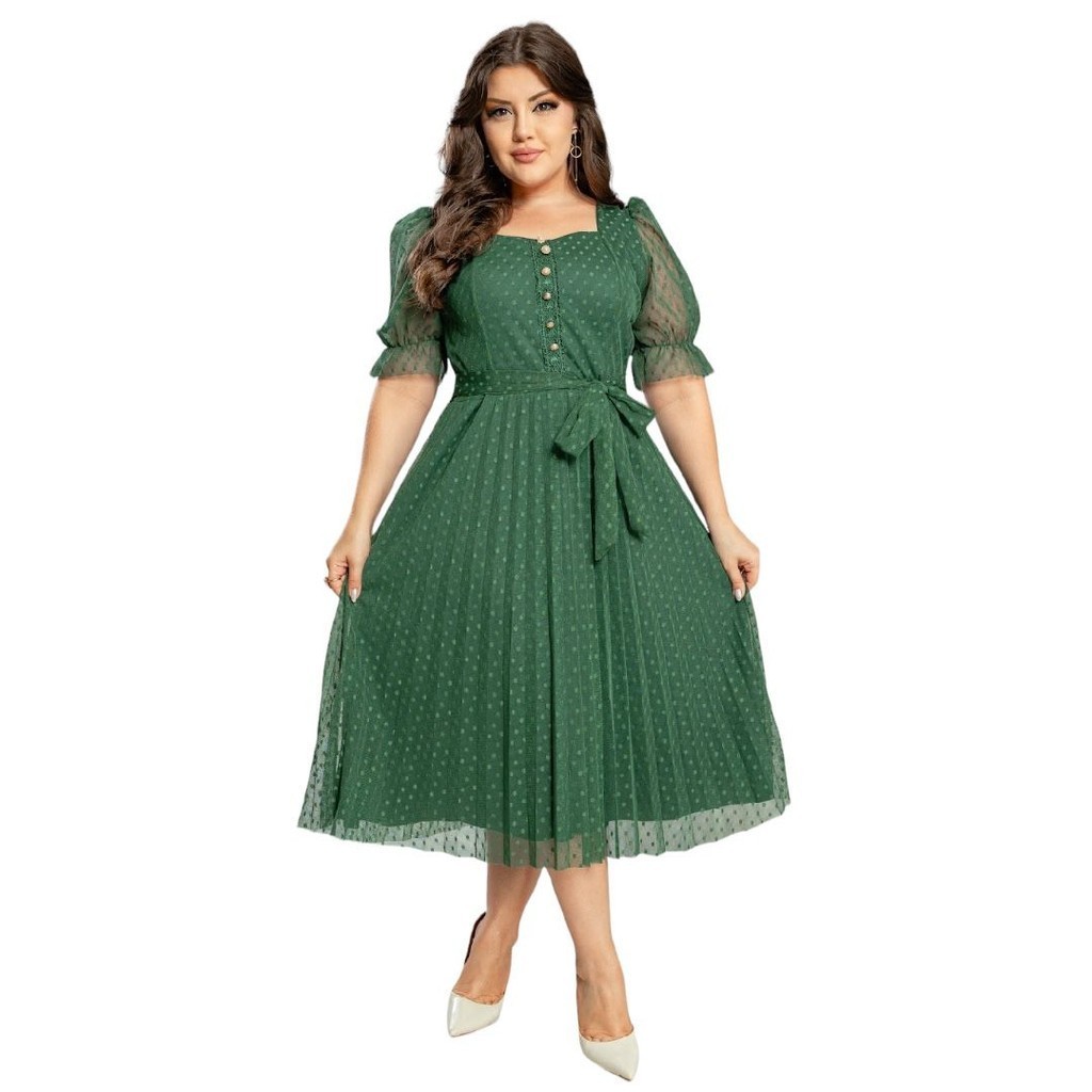 Vestidos Moda Evangélica Laço Multiuso Pérolas Tule Poá Mídi