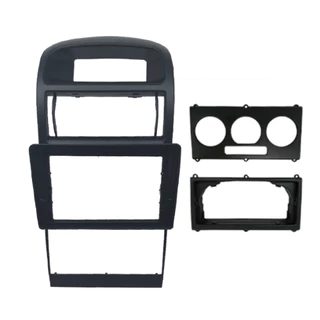 Moldura 9 Flutuante Astra Hach e Sedan c/ Ar Analógico e Digital - Preta