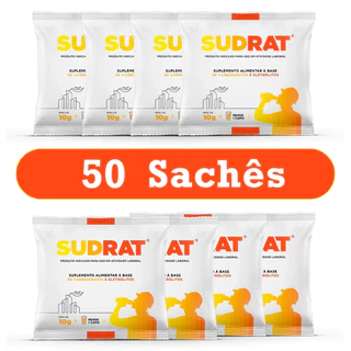 50 Unid Repositor Isotônico Em Pó Sudrat 10g Hidratação