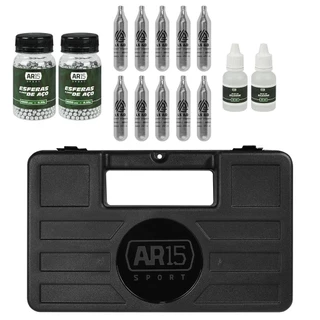 Case Maleta Pistolas Leão +Esferas de Aço + CO2 12g +Óleo