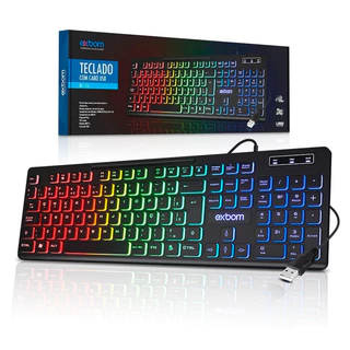 Teclado RGB Slim Silencioso Led Para Pc Notebook Vídeogame Xbox PS4 PS5 Original