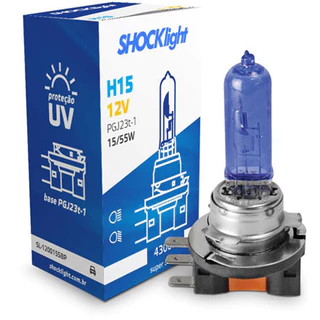 LAMPADA HALOGENA SUPER BRANCA H15 12V 15/55W PGJ23T-1