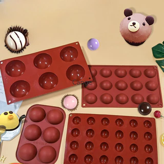 24 8 6 15 Molde Semi circular De Bolo De chocolate De silicone