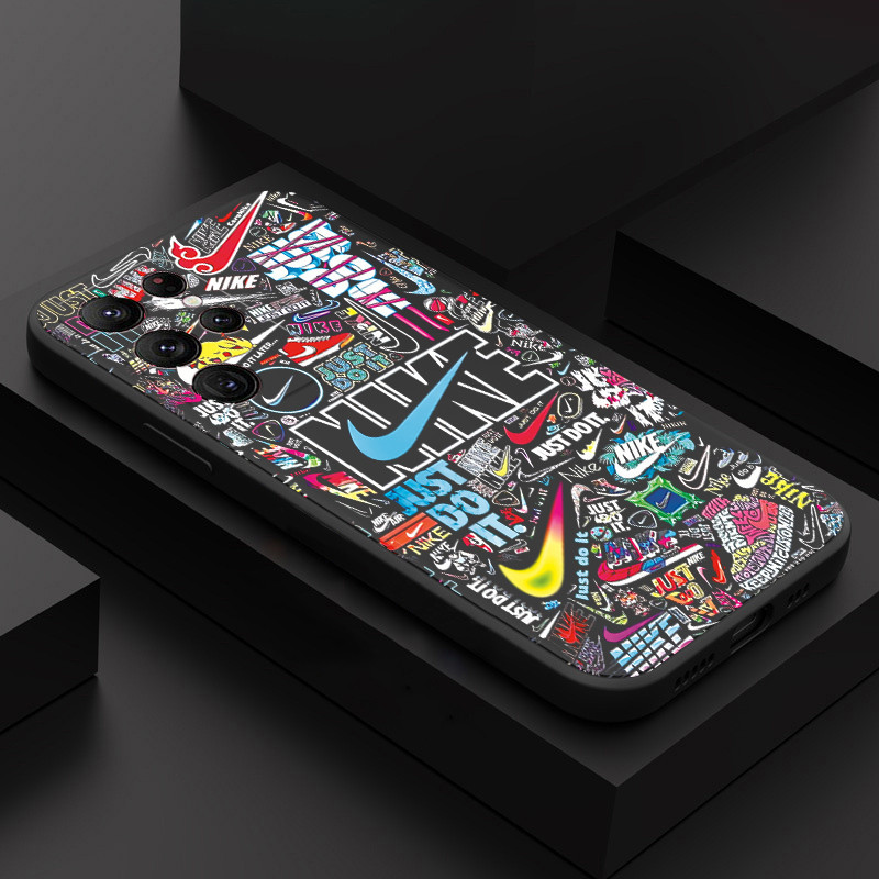 Capa De Telefone Tide Brand Label Graffiti Para Samsung Galaxy S23 FE S24 S23 Ultra S22 S21 Plus S21 S20 Nota 20 Capa De Silicone Macia À Prova De Choque