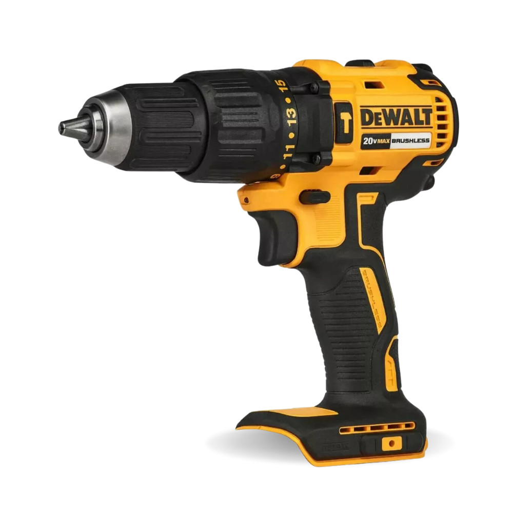 Parafusadeira Furadeira De Impacto DeWALT 1/2" 13mm 20V Brushless Led Sem Bateria E Carregador Aperto Rápido DCD7781BB3