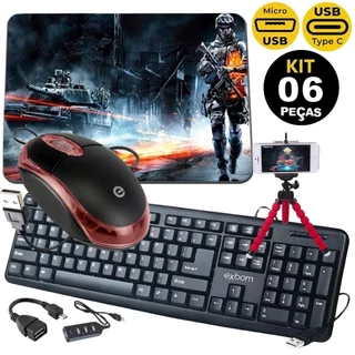 Kit Gamer Completo Mobilador Barato Teclado Mouse Promoção em Oferta na Shopee