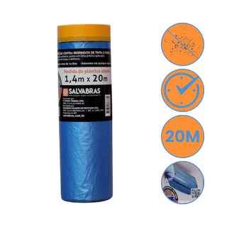 Salva Pintura Filme Eletroestatico Fita 20Mx1,4M Salvabras