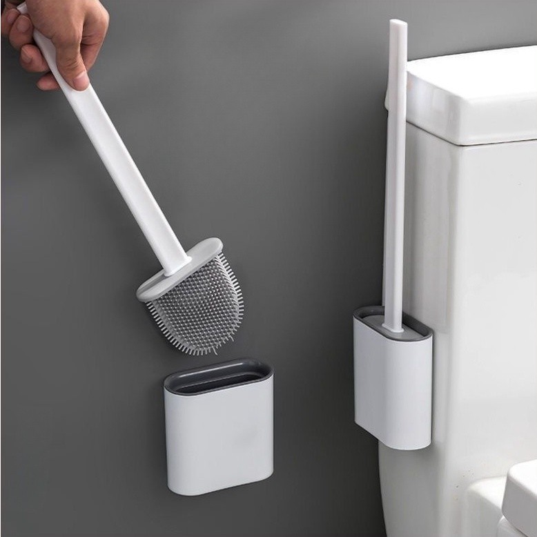 Escova Sanitária Quadrada Limpeza Banheiro Parede Silicone privada suporte ENVIAMOS COR SORTIDO