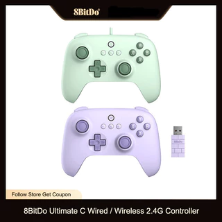 8BitDo Ultimate C Wired/Wireless 2.4G Controlador De Jogos Para PC , Windows 10 , 11 , Steam Deck , Raspberry Pi , Android