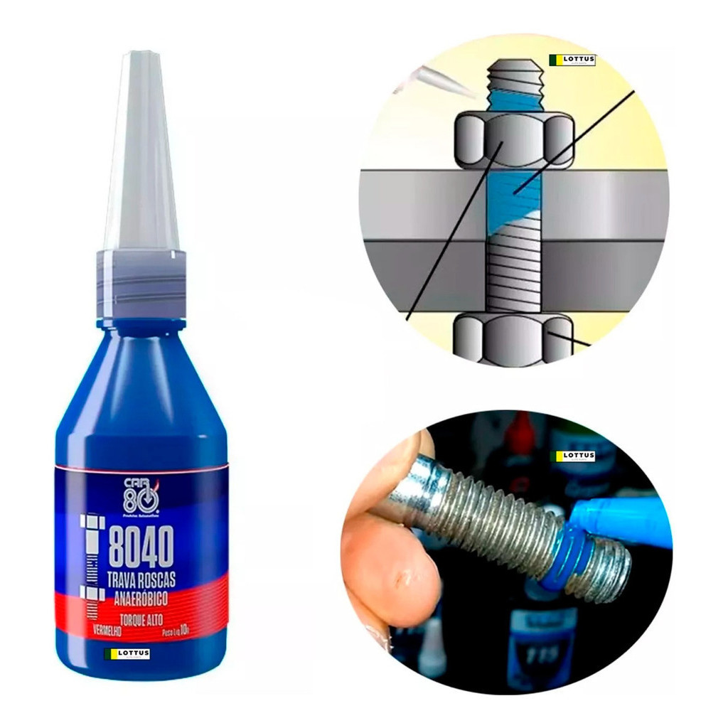 Cola Adesivo Trava Rosca Car80 8040 10gr Alto Torque | Shopee Brasil