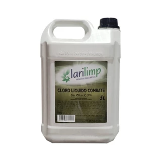 Cloro 1 à 1,3% 5L Larilimp em Oferta na Shopee