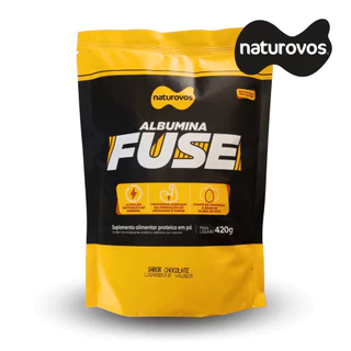 Suplemento Albumina Naturovos Fuse Com Sabor 420g Clara de Ovo Em Pó