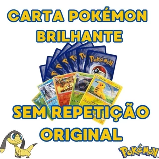 Lote 50 Cartas Comum Pokémon + 1 BRILHANTE TCG Original NOVO