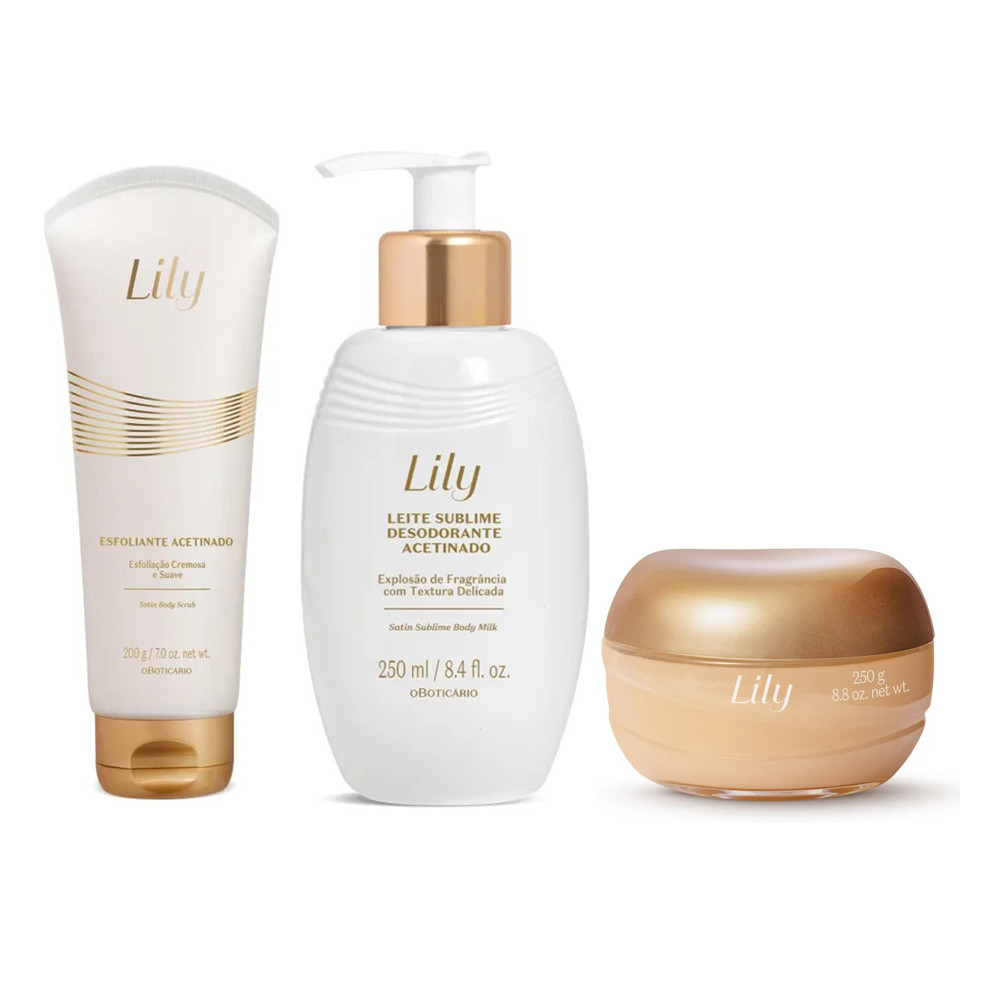 Kit Lily Cuidado Corporal (3 Itens) | Shopee Brasil