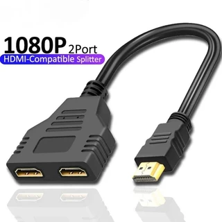 Divisor De Cabos HDMI HD 1080P 2 Em Y De Porta Dupla 1 2 Saídas Adaptador Para TV LCD Box PS3 Compatível Com