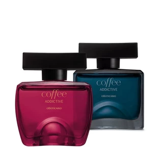 Kit Coffee Addictive Desodorante Colônia Woman + Desodorante Colônia Man 100ml Perfume Intenso Masculino Feminino Presente para ele e ela Promoção especial