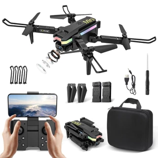 Drone Ls-xt8 Mini Pro Com Câmera 4k Com 2bat Wifi Fpv Led