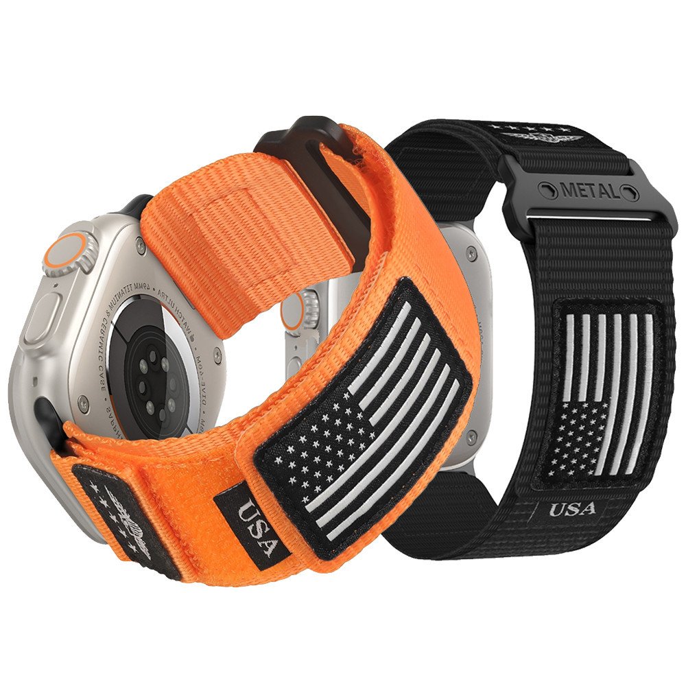 Pulseira para Relogio Apple Watch Ultra 2 Serie 9 10 8 7 6 5 4 3 2 1 SE 49mm 46mm 45mm 444mm 42mm 38mm Masculino Nylon