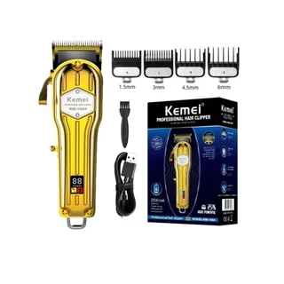 Máquina de Cortar Cabelo Profissional Kemei Km-1984 Aparador de Cabelo Sem Fio Bivolt
