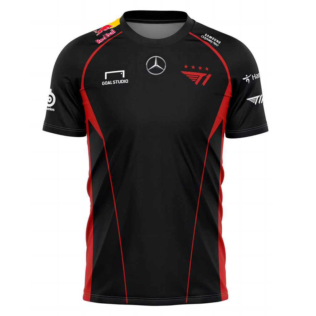 LCK 2024 T1 Camiseta Uniforme Jersey FAKER Keria Gumayusi Oner Zues Equipe SKT Esportiva Fã LOL Tees