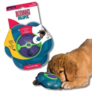 Kong Flipz Brinquedo Interativo Para Cães Dispenser Para Ração e Petiscos